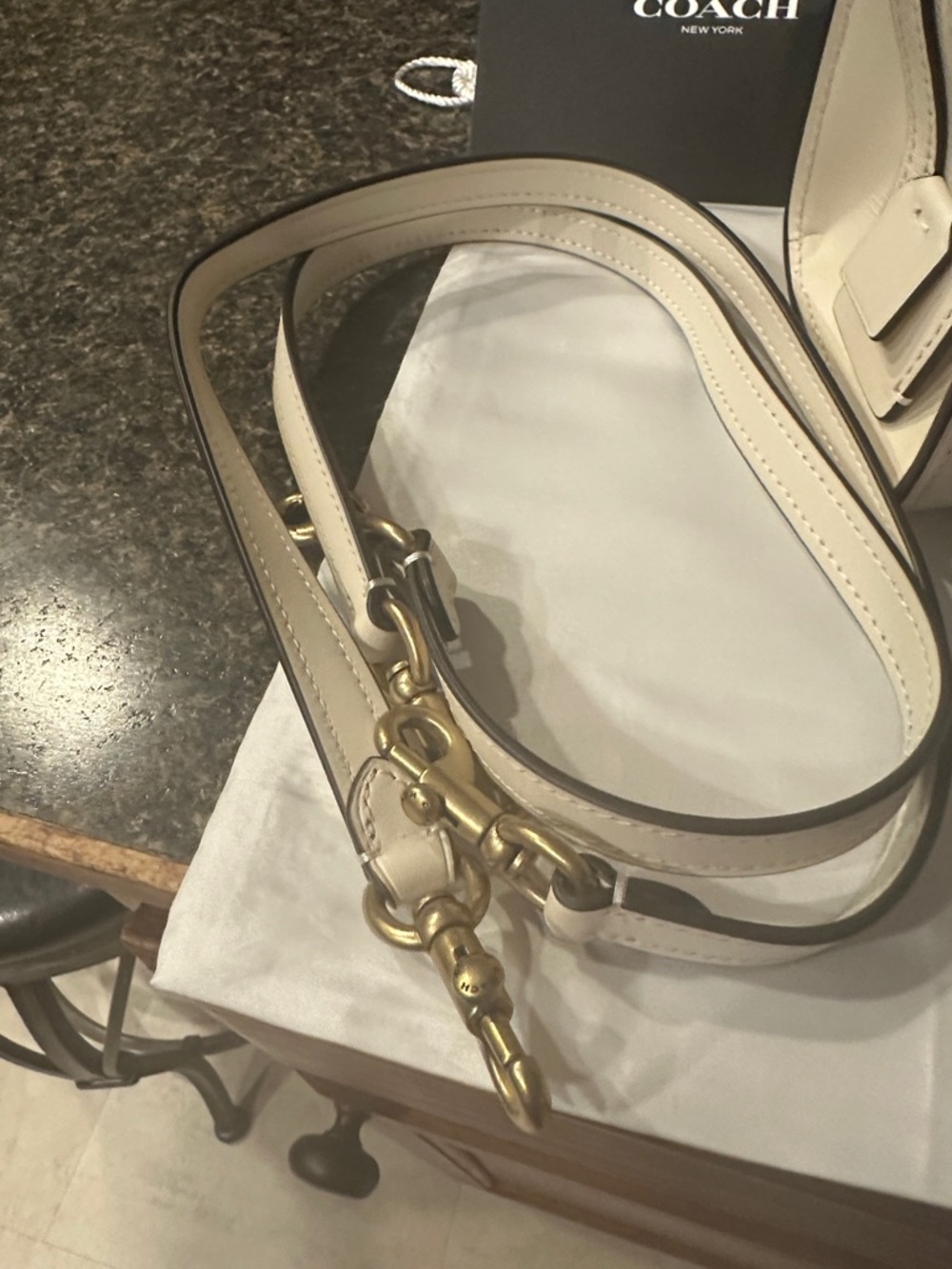 Coach Chalk Rogue Bag 26 with Gold Hardware - Picture 3 of 16